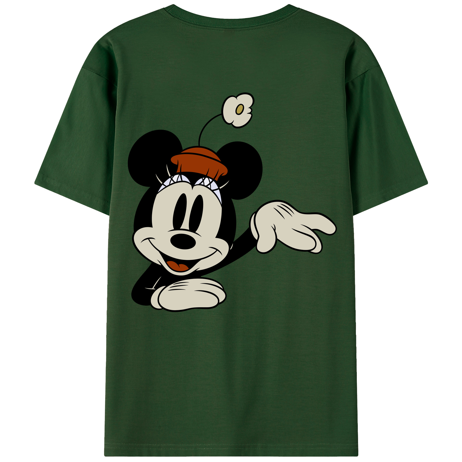 （画像用） ミッキーマウス Mickey Mouse 綿100％半袖Tシャツ（背面プリント）